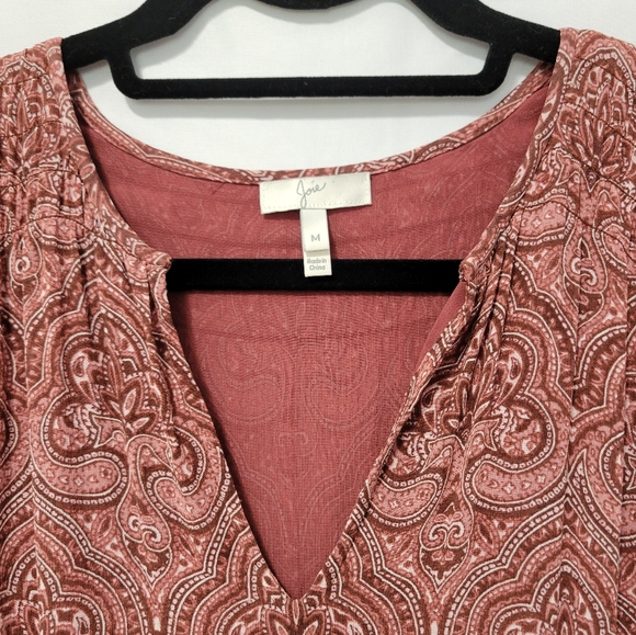 Joie Snow Port Wine Silk Paisley Boho mini dress Whimsical Forestfairy Grunge - Picture 8 of 11